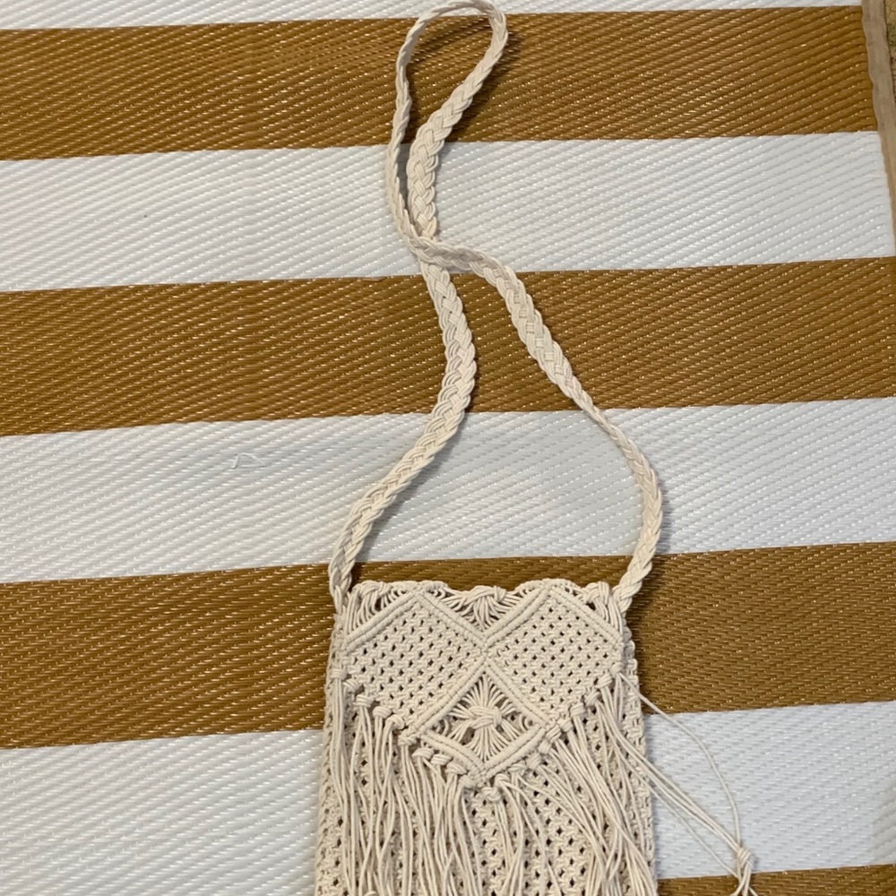 Hippy boho macrame purse